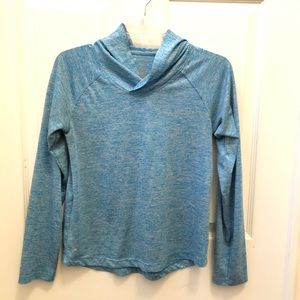 Teen girl activewear - blue sweatshirt with hoodie